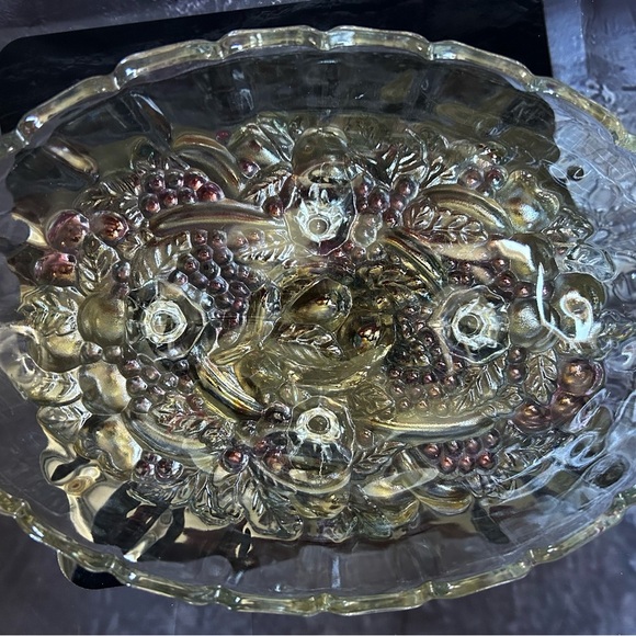 Vintage Indiana Glass Harvest Grape Bowl - Picture 3 of 4